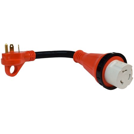 VALTERRA 30AM-50AF DETACH ADAPTER CORD W/HDL, 12IN, RED, CARDED A10-3050HDVP
